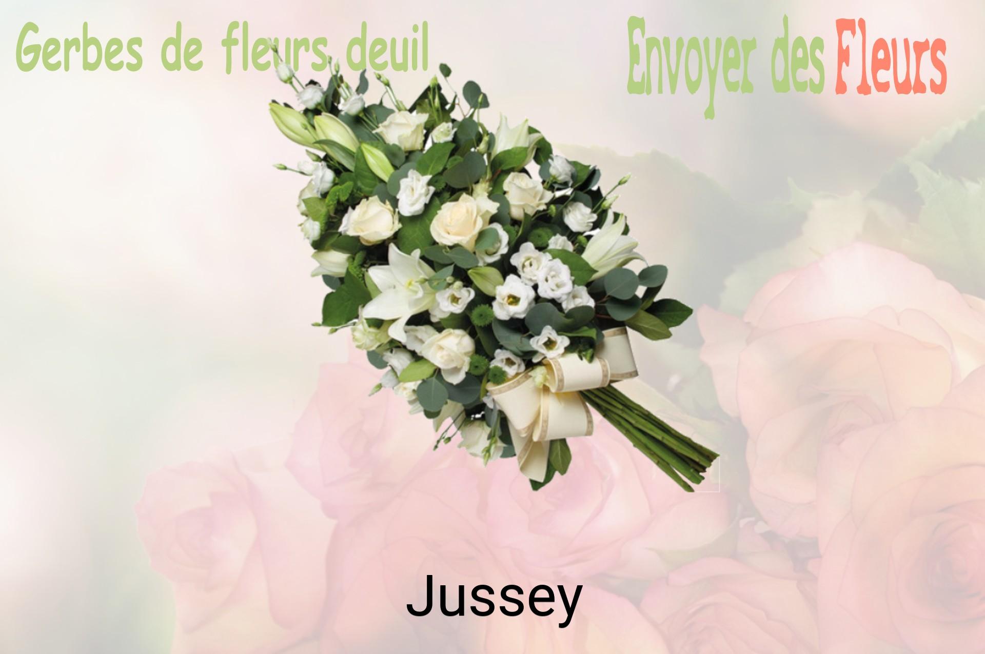 Gerbe de fleurs de deuil livrée à Jussey